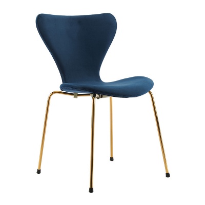stackable gold leg nordic velvet dining room chairs modern
