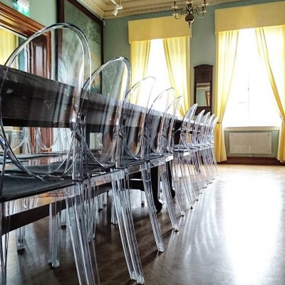 design modern clear stackable chairs wedding conference