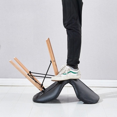 wood leg modern leather dining chairs butterfly leather chair