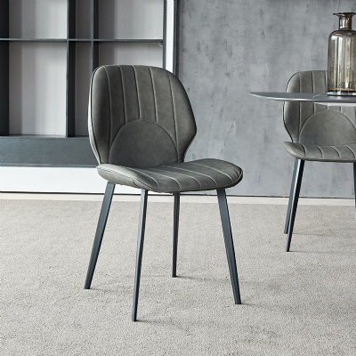 cafe chairs metal frame pu leather restaurant chairs chaise