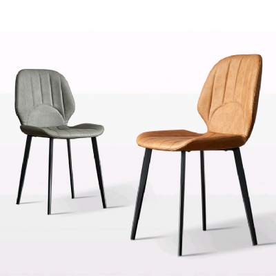cafe chairs metal frame pu leather restaurant chairs chaise