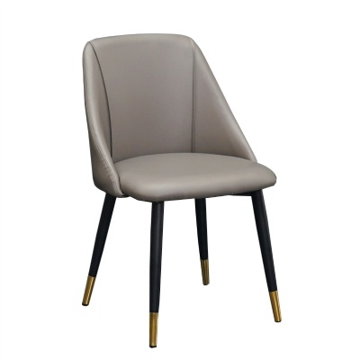 cafe chairs metal frame leather formal dining chair