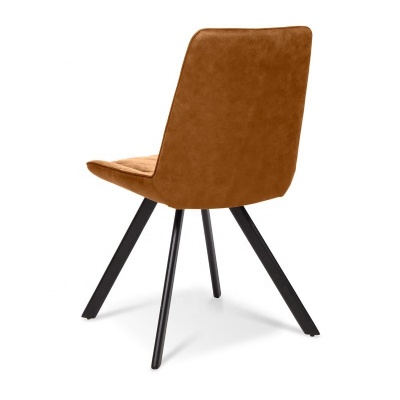 modern nordic hotel chair metal frame leather formal dining chair