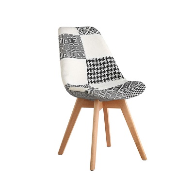 dining chairs modern luxury fabric leisure armchair patchwork dining chair