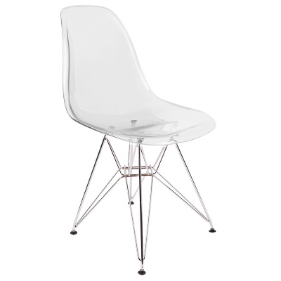 plastic chair transparent dinning room chairs chrome legs
