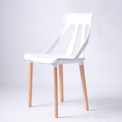 wooden leg chairs plastic classic design dining chair