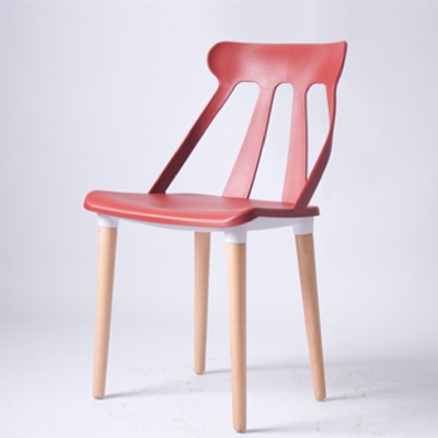 wooden leg chairs plastic classic design dining chair
