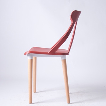 wooden leg chairs plastic classic design dining chair