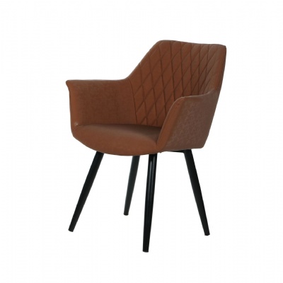 furniture upholstered leather dining arm chair vintage