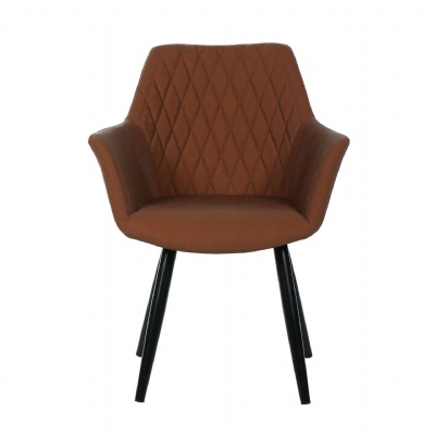 furniture upholstered leather dining arm chair vintage
