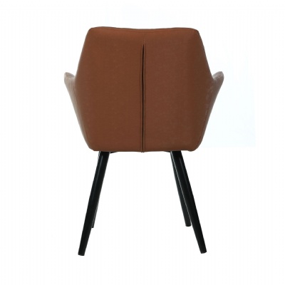 furniture upholstered leather dining arm chair vintage