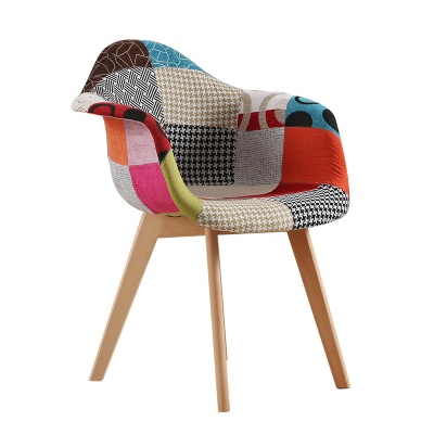 dining upholstered patchwork fabric chairs cafe chairs