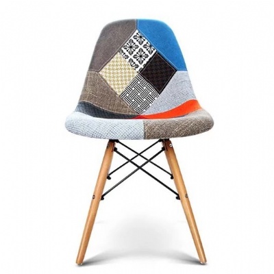 dining chair colorful plastic patchwork fabric chairs cafe chairs
