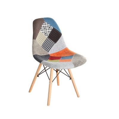 dining chair colorful plastic patchwork fabric chairs cafe chairs