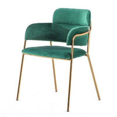 gold leg modern nordic arm chair velvet dinning chairs