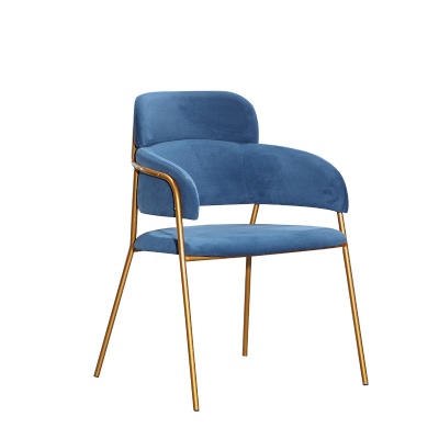 gold leg modern nordic arm chair velvet dinning chairs