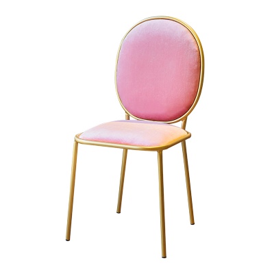 gold leg modern nordic velvet chair pink