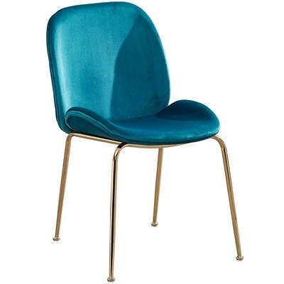gold leg modern velvet green upholstered dining chair