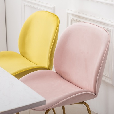 gold leg modern velvet green upholstered dining chair