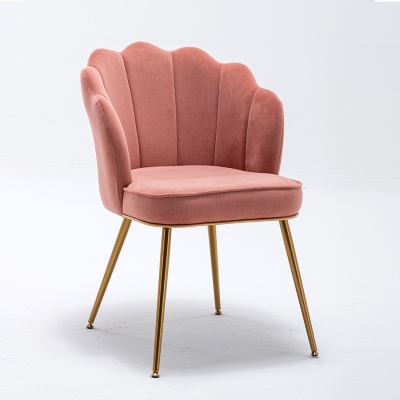 golden leg nordic velvet upholstery arm modern dining chair
