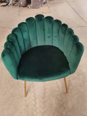 golden leg flower velvet dining armchair nordic upholstery