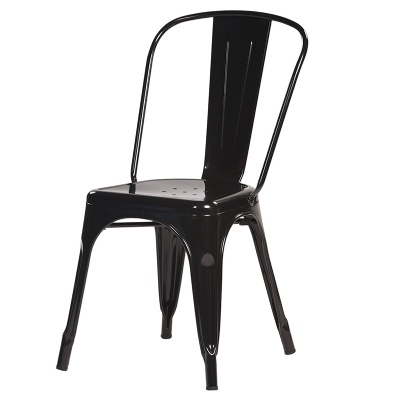 stackable metal chairs steel metal industrial dining chair