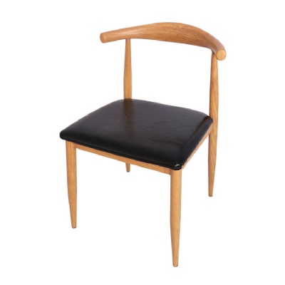 stackable industrial metal salle a manger pu leather chair