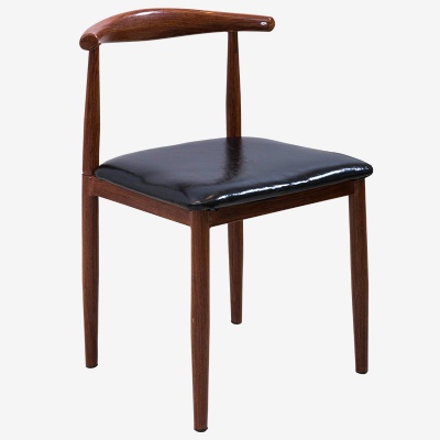 stackable industrial metal salle a manger pu leather chair