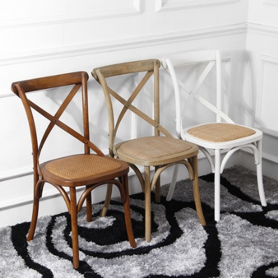 industrial metal chair industrial wooden cross back