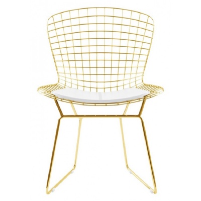 industrial high quality dining chairs gold metal legs