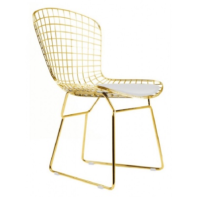 industrial high quality dining chairs gold metal legs