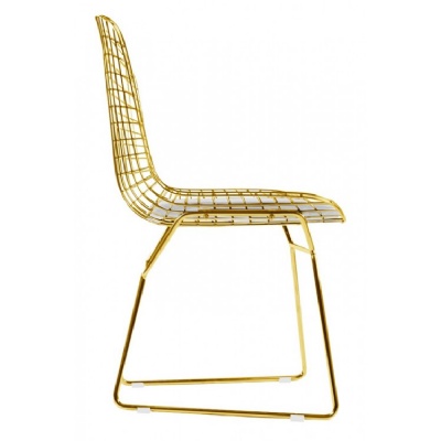 industrial high quality dining chairs gold metal legs