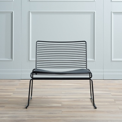 black home furniture classic metal wire chair
