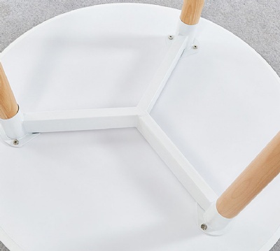 Solid wood leg round counter top table mdf centre table design