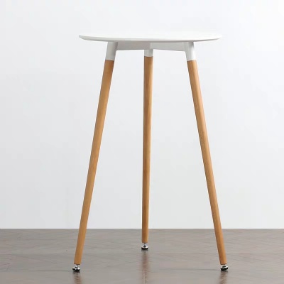 Solid wood leg bar round counter top table mdf centre table design