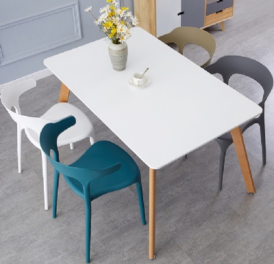 Solid wood leg bar round counter top mdf restaurant table
