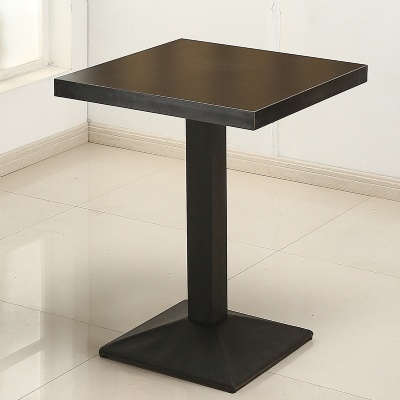 metal leg MDF top square shape wood dining table