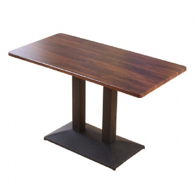 metal leg MDF top rectangle shape wood dining table
