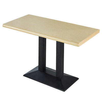 metal leg MDF top rectangle shape wood dining table