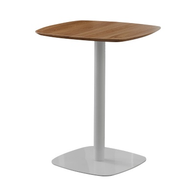 metal leg MDF top square shape wood dining table