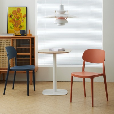 metal leg MDF top square shape wood dining table