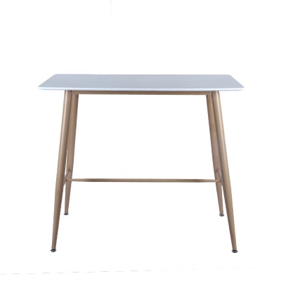 metal leg MDF top wooden rectangle bar table
