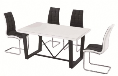 high glossy MDF luxury dining modern rectangle table