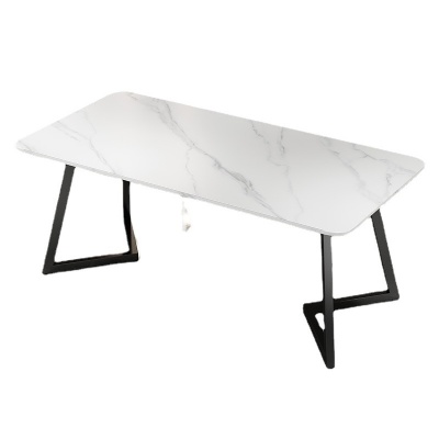 Solid wood leg mdf wooden rectangle dining table