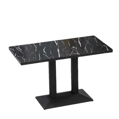 metal leg nordic luxury marble top dining table rectangle
