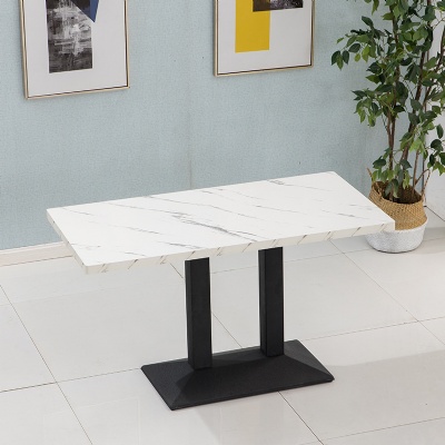 metal leg nordic luxury marble top dining table rectangle