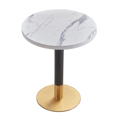 metal leg design nordic round marble dining table