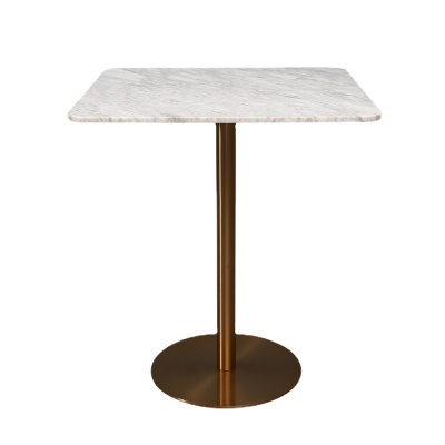 stainless steel leg luxury marble top round dining table