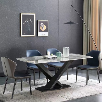 metal frame design nordic marble rectangle kitchen marble tables