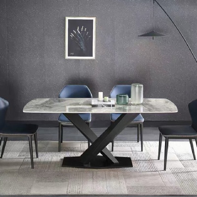 metal frame design nordic marble rectangle kitchen marble tables
